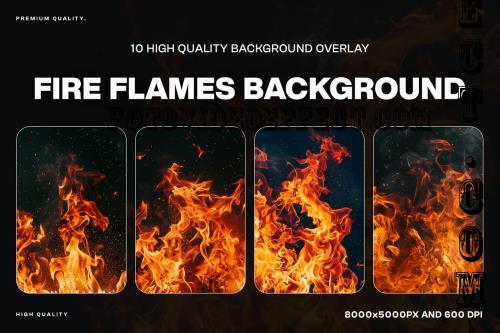 10 Fire Flames Background Overlays - M4HCZT6