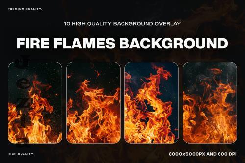 10 Fire Flames Background Overlays - M4HCZT6