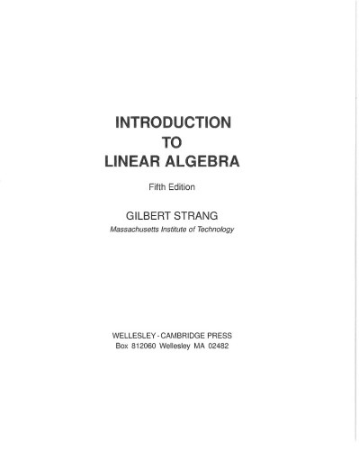 Introduction to Linear Algebra: Mathematics, Algebra - CTI Reviews 61500167c82024d945e260823d553054