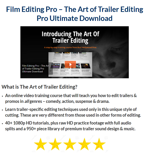 Film Editing Pro – The Art of Trailer Editing Pro Ultimate Download 2024