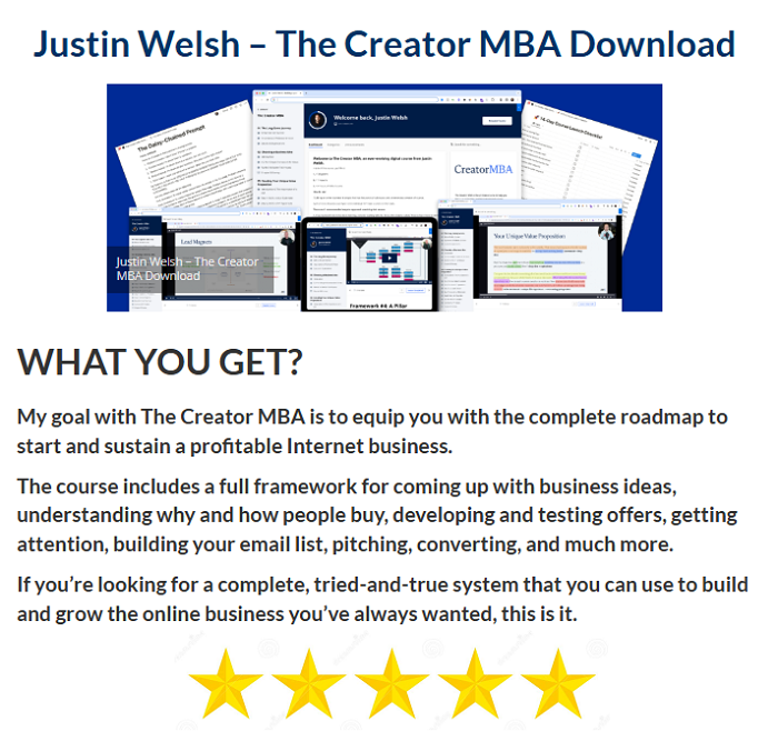 Justin Welsh – The Creator MBA Download 2024