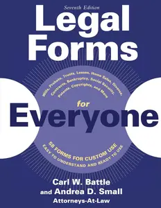 Legal Forms for Everyone Wills, Probate, Trusts, Leases, Home Sales, Divorce, Contracts, Bankruptcy, Social Security, 7th Edit