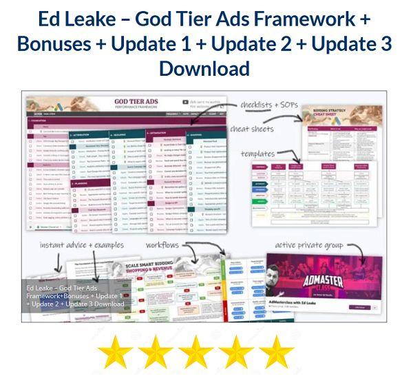 Ed Leake – God Tier Ads Framework + Bonuses + Update 1 + Update 2 + Update 3 Download