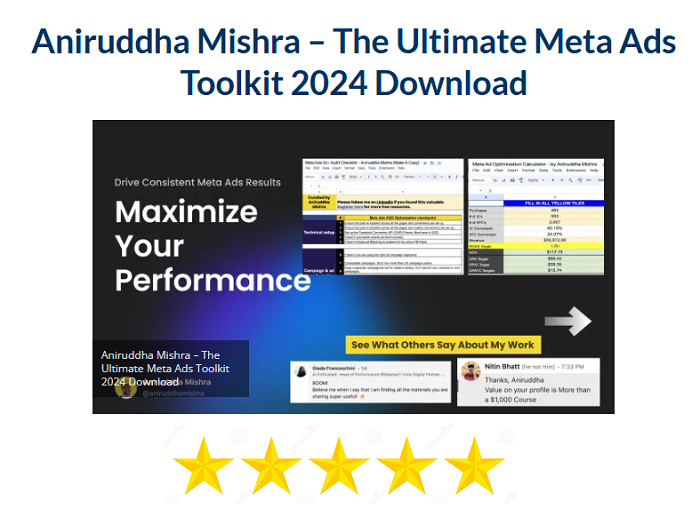 Aniruddha Mishra – The Ultimate Meta Ads Toolkit Download 2024