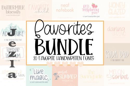 Favorites Font Bundle - 20 Premium Fonts