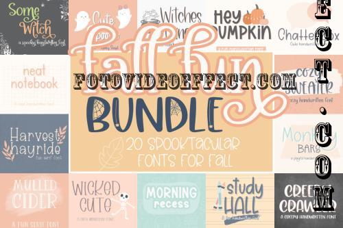 Fall Fun Font Bundle - 20 Premium Fonts