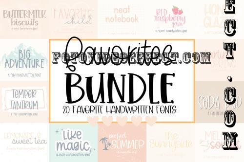 Favorites Font Bundle - 20 Premium Fonts