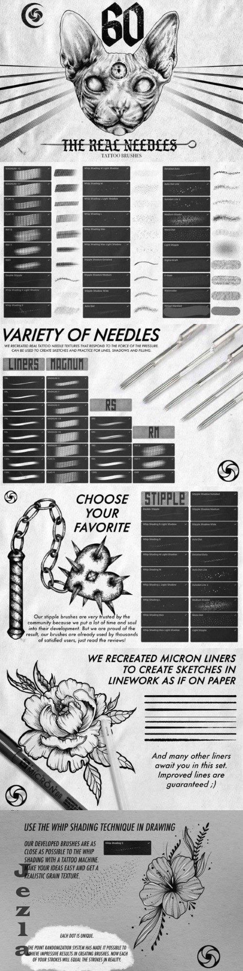 The Real Needles Tattoo Brushes - 16493746