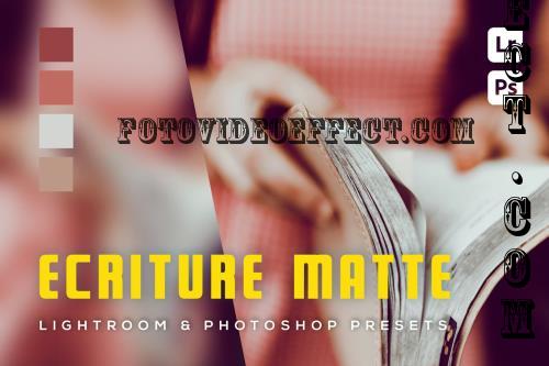 6 Ecriture Matte Lightroom and Photoshop Presets  488USCP