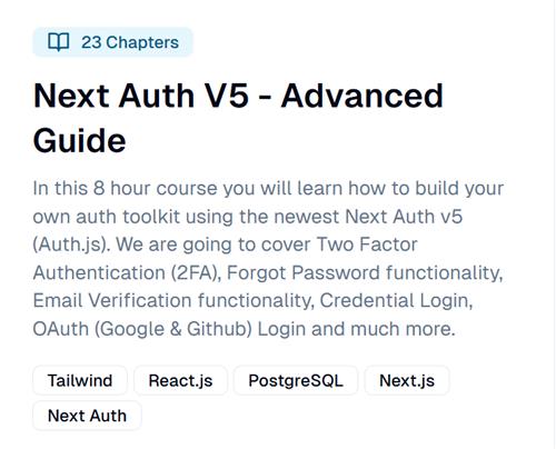 Code with Antonio – Next Auth V5 – Advanced Guide