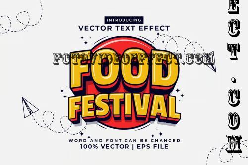 Food Festival Vector Editable Text Effect WSNR3WU