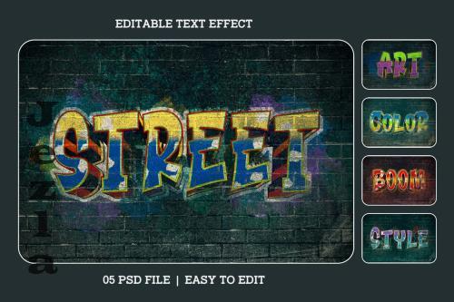 Graffiti Style Editable Text Effect Set UFF8RRT