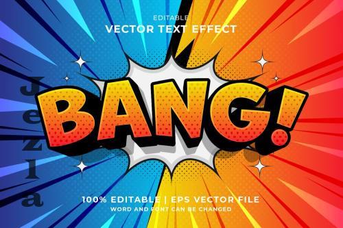 Bang Comic 3d Vector Editable Text Effect P6AJYVA