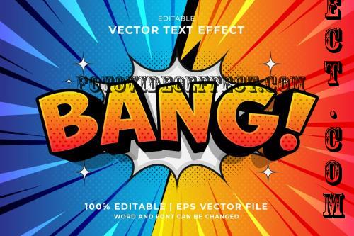 Bang Comic 3d Vector Editable Text Effect P6AJYVA