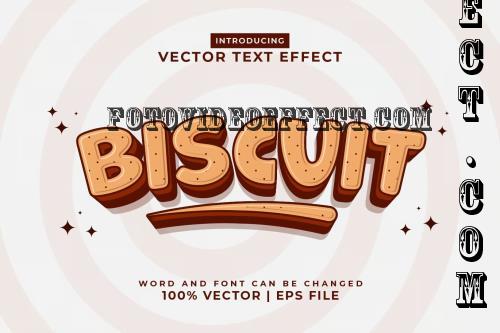 Biscuit 3d Vector Editable Text Effect DV4QLAW