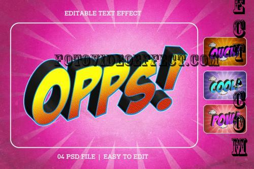 Comic Style Editable Text Effect Set RJUXHHU