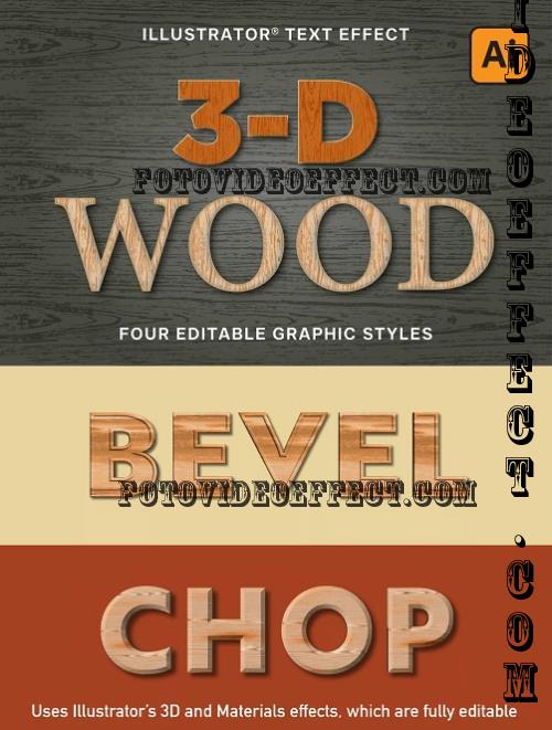 3D Wood Text Styles for Illustrator - WCAAYR5