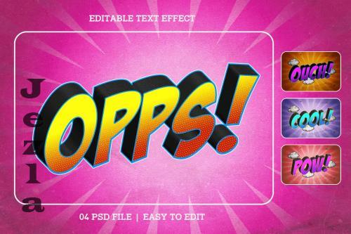 Comic Style Editable Text Effect Set RJUXHHU