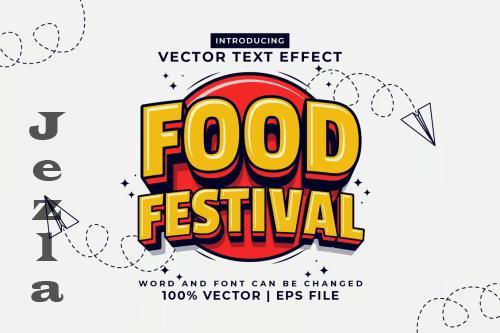 Food Festival Vector Editable Text Effect WSNR3WU