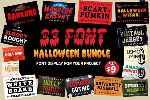 Halloween Font Bundle - 33 Premium Fonts