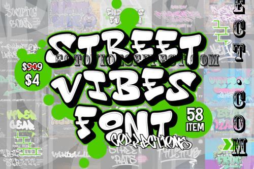 Street Vibes Font Bundle - 58 Premium Fonts