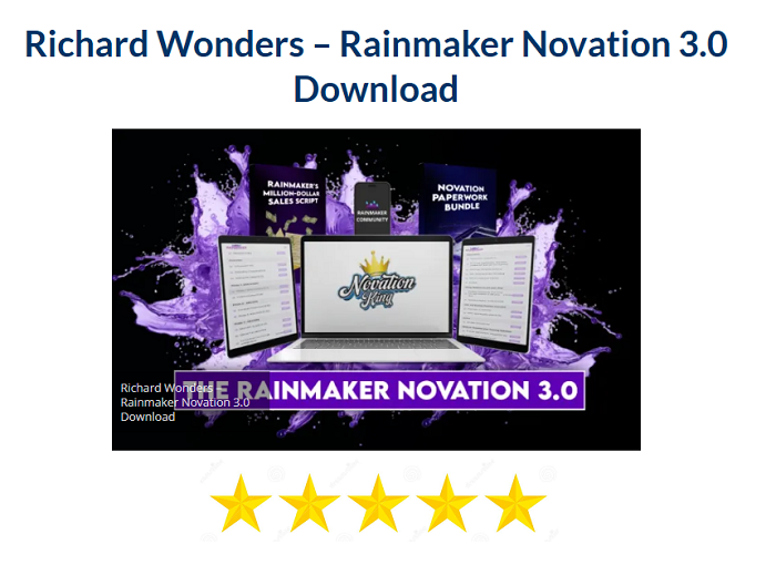 Richard Wonders – Rainmaker Novation 3.0 Download 2024