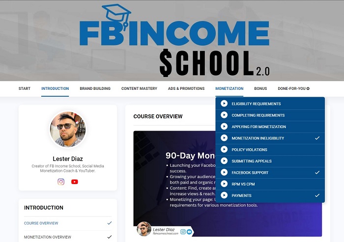 Lester Diaz – Facebook Income School 2.0