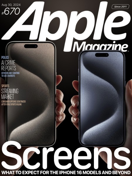 AppleMagazine N.670 - 30 August 2024 056a1154a0f44f63e7ee2e4d5f27ea33