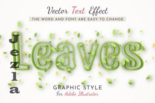 leaves Editable Text Effect - 284128933