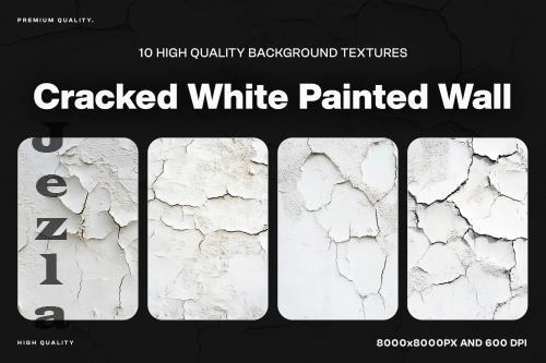 10 Cracked White Painted Wall Texture - ZZDZEYL