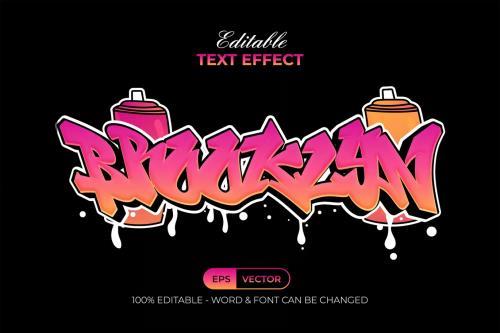 Brooklyn Text Effect Graffiti Style - 284277115