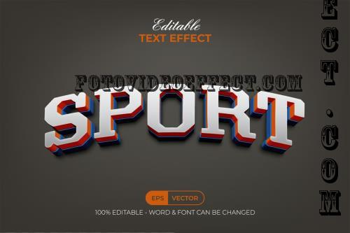 Sport 3D Text Effect Layered Color - 283195993