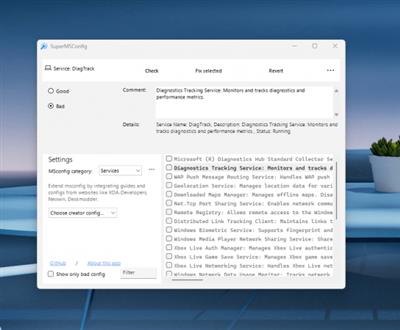 SuperMSConfig v1.0 Build 201  Preview 4