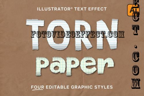 Torn Paper Text Styles for Illustrator - 8U9RN98