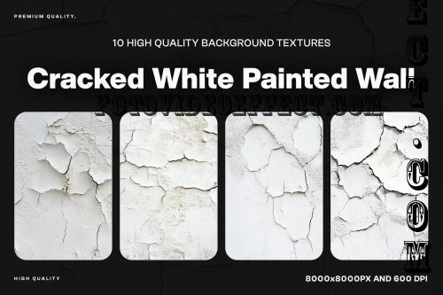 10 Cracked White Painted Wall Texture - ZZDZEYL