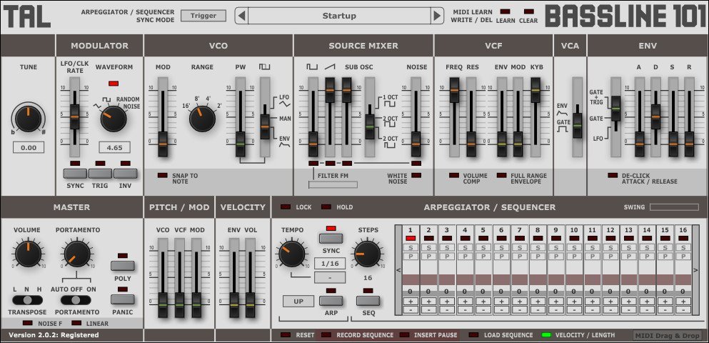 Togu Audio Line TAL-BassLine-101 v3.9.3 (Win Linux)