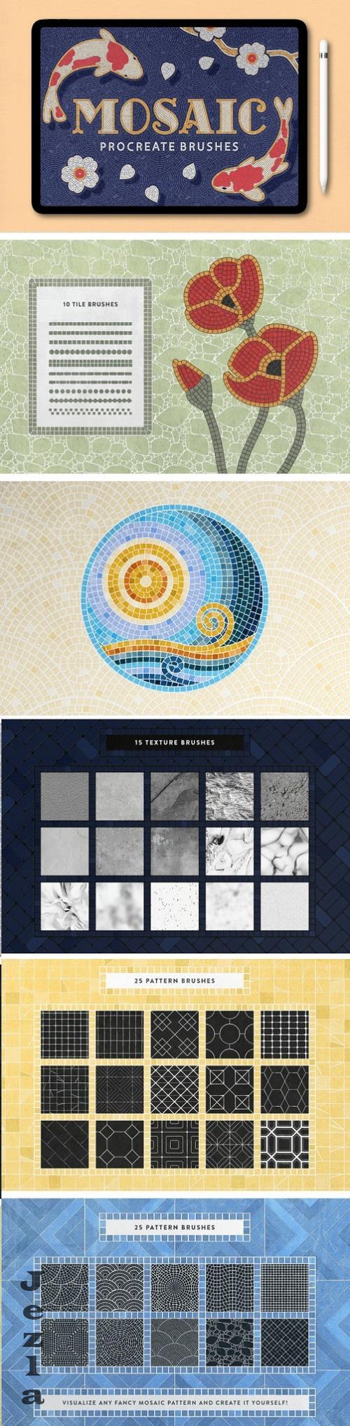 Mosaic Tile Procreate Brushes  - 6153316