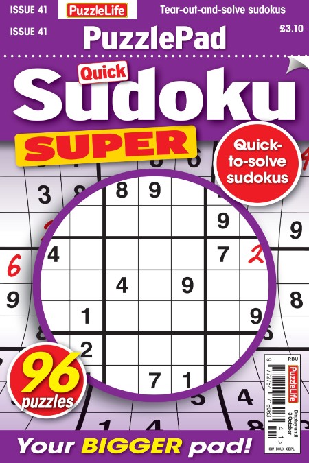 PuzzleLife PuzzlePad Sudoku Super - Issue 41 2024