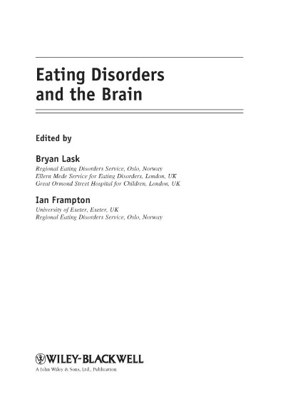 Eating Disorders and the Brain - Bryan Lask Ebd6a99190f0c88ddad4f22332c11d9f