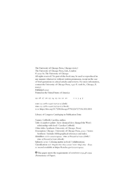 A Rainbow Palate: How Chemical Dyes Changed the West's Relationship with Food - Ca... B3b90182d07bcfa0f4e069cef684b1f7