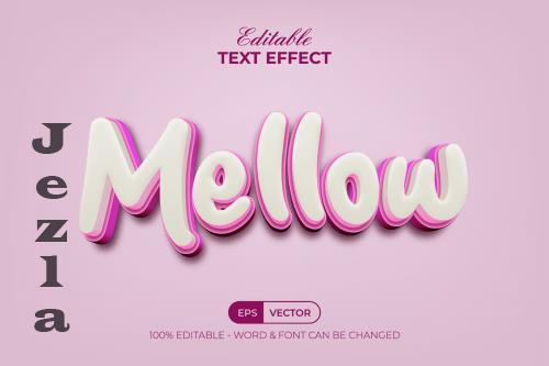 Mellow Text Effect Pink Style - 282451478