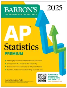 AP Statistics Premium, 2025 9 Practice Tests + Comprehensive Review + Online Practice (Barron’s AP)