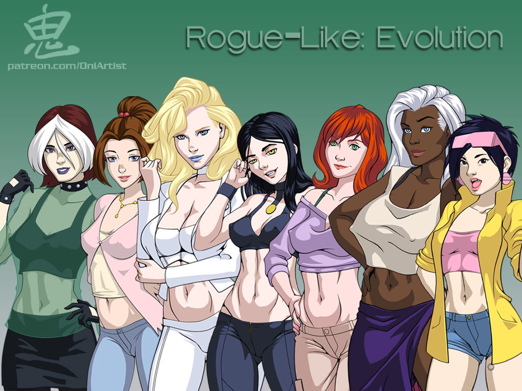 Rogue-like: Evolution [InProgress, 1.53c] (Oni) [uncen] [2016, ADV, SLG, Parody, X-man, Animation, Slave/Sexual Training, Male hero, Corruption, Oral, Blowjob, Vaginal Sex, Anal, Titsjob, Handjob, Masturbation, Stripping, Exhibitionism, Voyeurism, School]