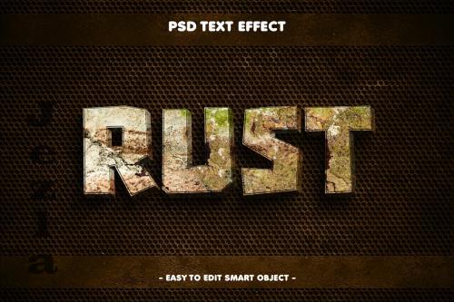 Rust 3D Text Effect Layer Style - HTTSCAF