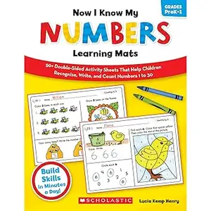 Now I Know My Numbers Learning Mats 50+ Double-Sided Activity Sheets That Help Children Recognize, Write, and Count Num