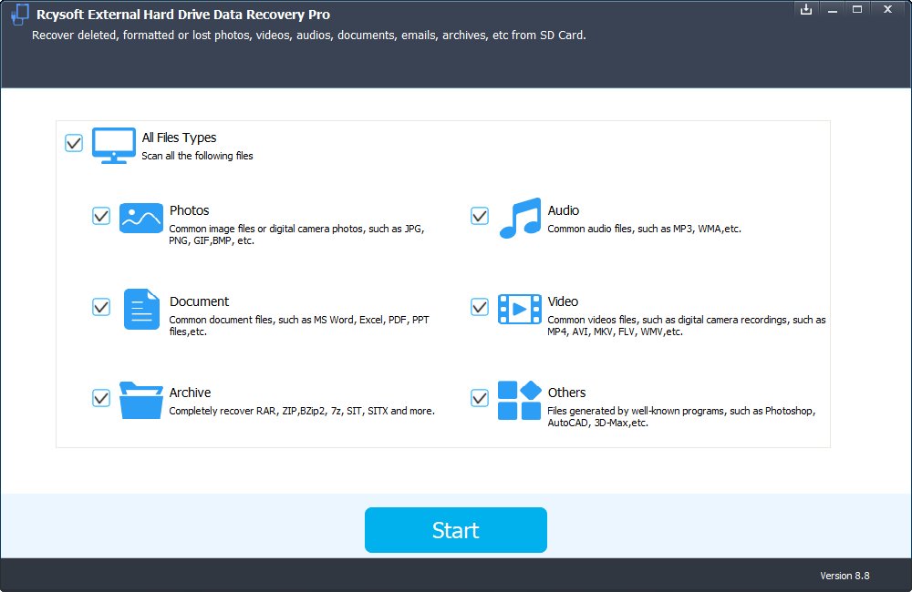 Rcysoft External Hard Drive Data Recovery Pro 8.9.0.0 Multilingual