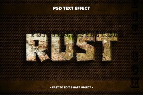 Rust 3D Text Effect Layer Style - HTTSCAF