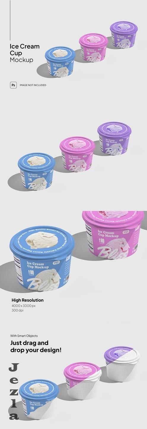 Ice Cream Cup Mockup - NB9CSL7