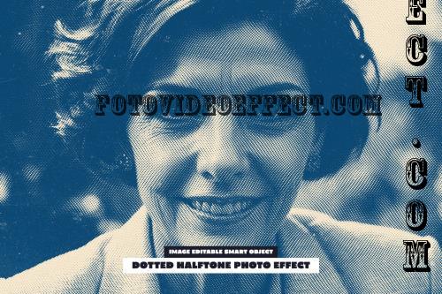 Dotted Halftone Photo Effect - 284340370