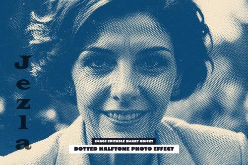 Dotted Halftone Photo Effect - 284340370